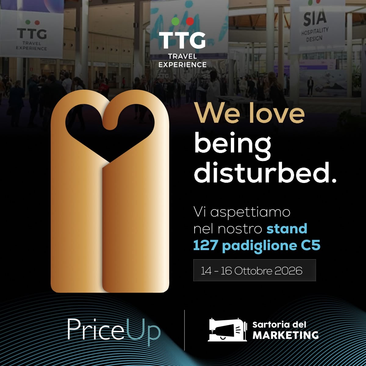 PriceUp al TTG 2026 di Rimini, Stand 127 Padiglione C5